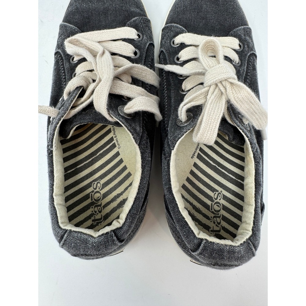 Taos Star Charcoal Gray Washed Canvas Low Top Sneakers Womens 6.5 STA-12844 - Picture 10 of 10